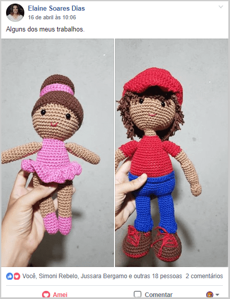 AMIGURUMES DE MENINA E MENINO
